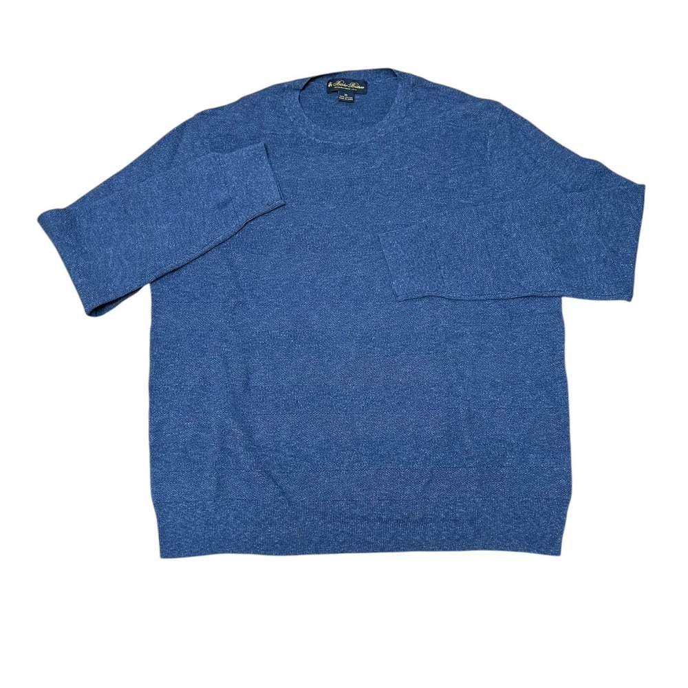 Brooks Brothers Sweater Mens Size XL Preppy Blue Pullover‎ Jumper Cotton